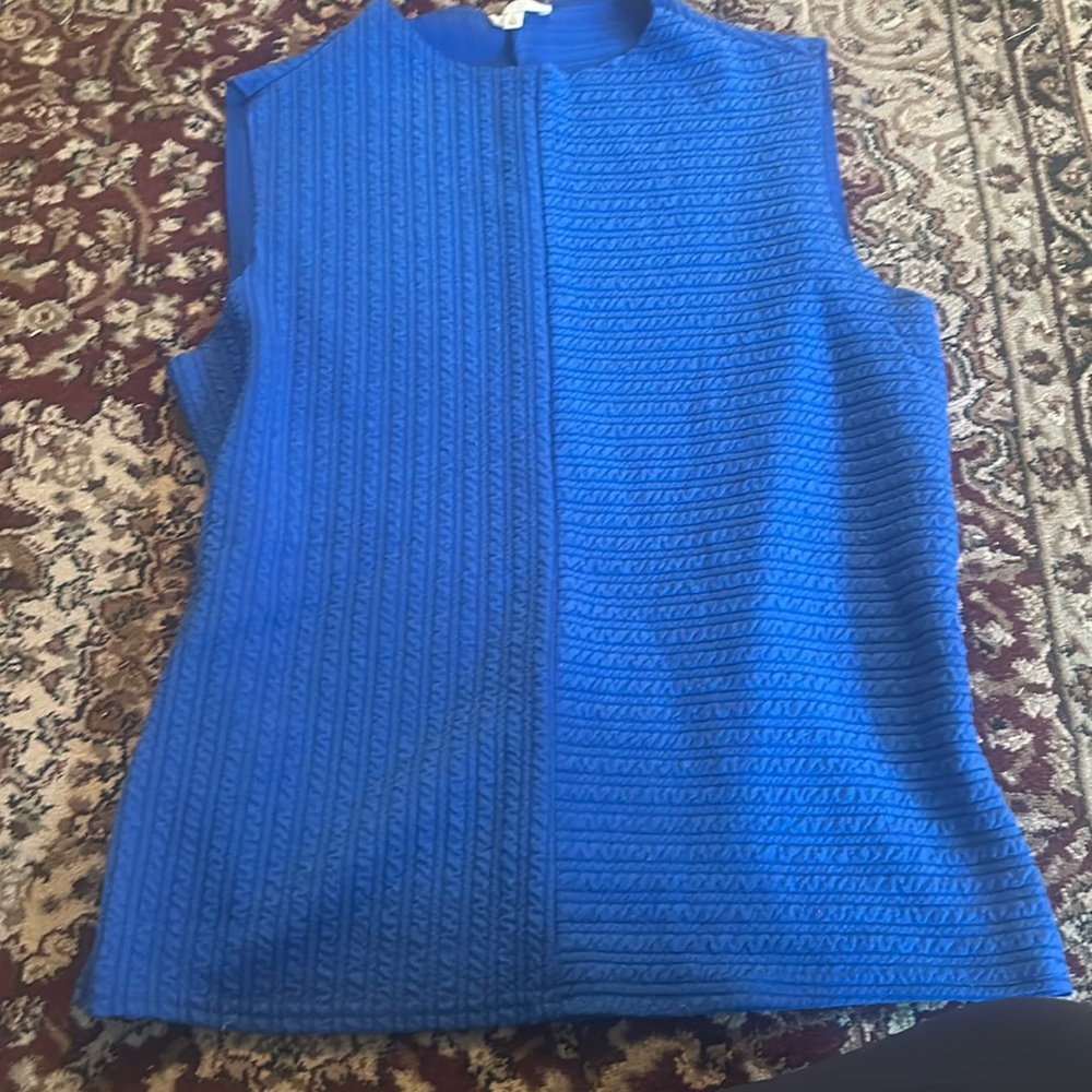 Gilded intent blue tight fit top